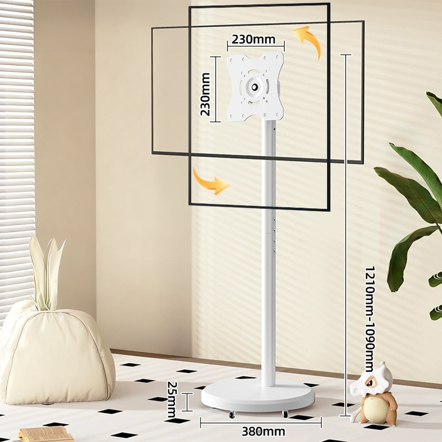 Tv Monitor floor stand rotating 10 to 42 inch