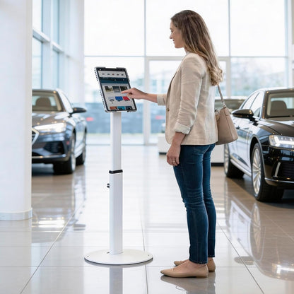 Mountech IPAD TABLET Security Floor Stand Tilt Rotate 70-120CM HEIGHT ipa7
