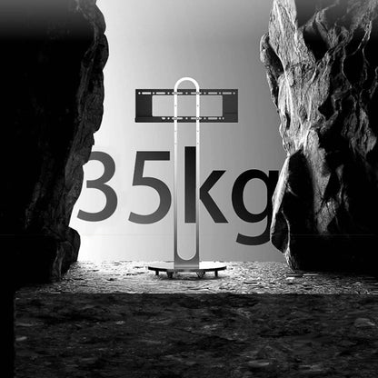 Silver Arc Mobile TV Stand with Rolling Wheels Artistic Floor TV Mount for 40-75 inch