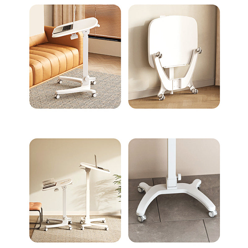 Mobile WHEELY Sit Stand DeskFoldable680X535MM Timber Look Desktop FA106lwoow