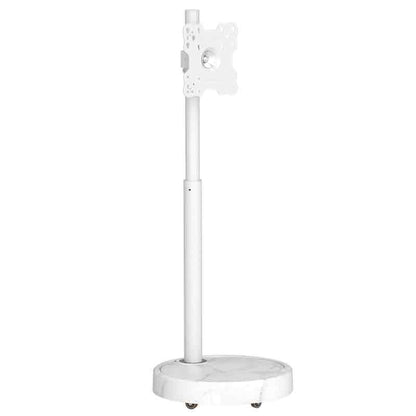 TV Monitor floor mobile stand Mount Bracket white marble base Gas Arm Shelf