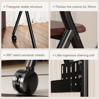 ORIENTED CLASSIC Art Mobile TV Stand Cart with Wheels 32-90 inch White