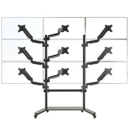 Multiple screen Stand Cart Mount Bracket  trolley gas arm metal
