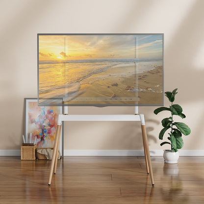 Aura Pro Mobile TV Felt style FOUR-leg beech wood stand Mount Bracket  55-86 inch