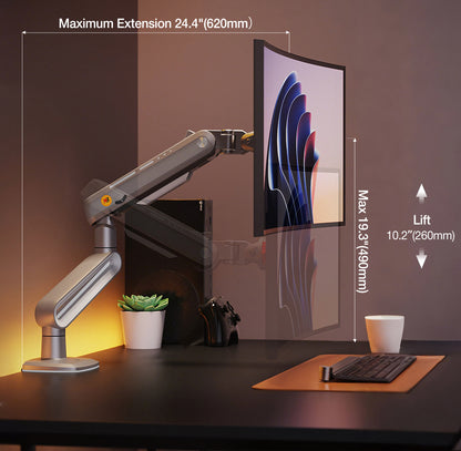 Gaming Monitor Arm – 27″–50″ Screen (holds 18 kg) A6