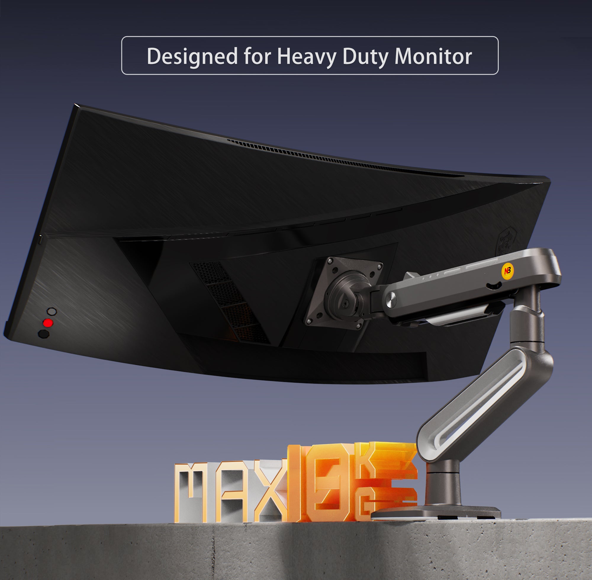 Gaming Monitor Arm – 27″–50″ Screen (holds 18 kg) A6