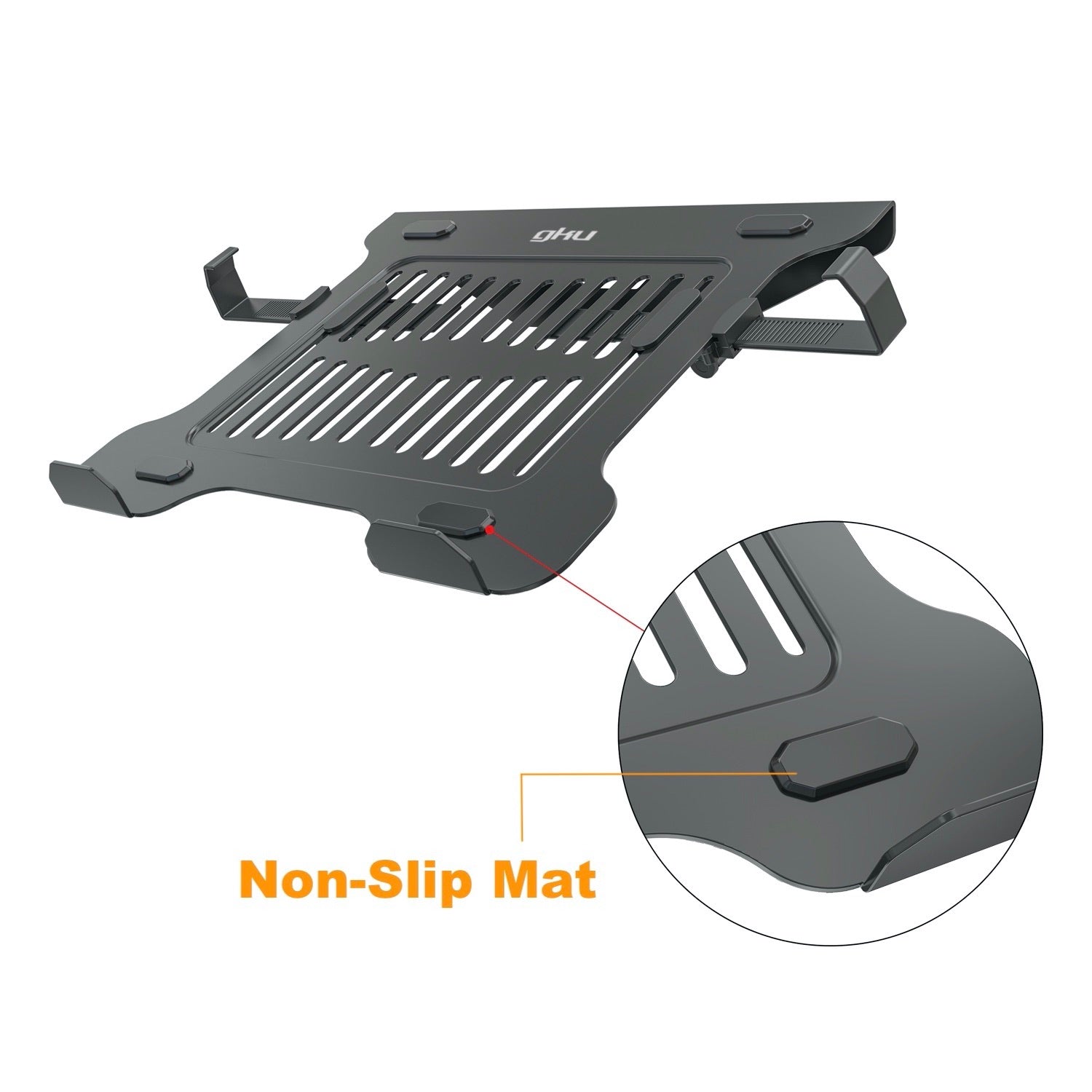 GKU Monitor Arm Laptop Holder Notebook Connector Mount black