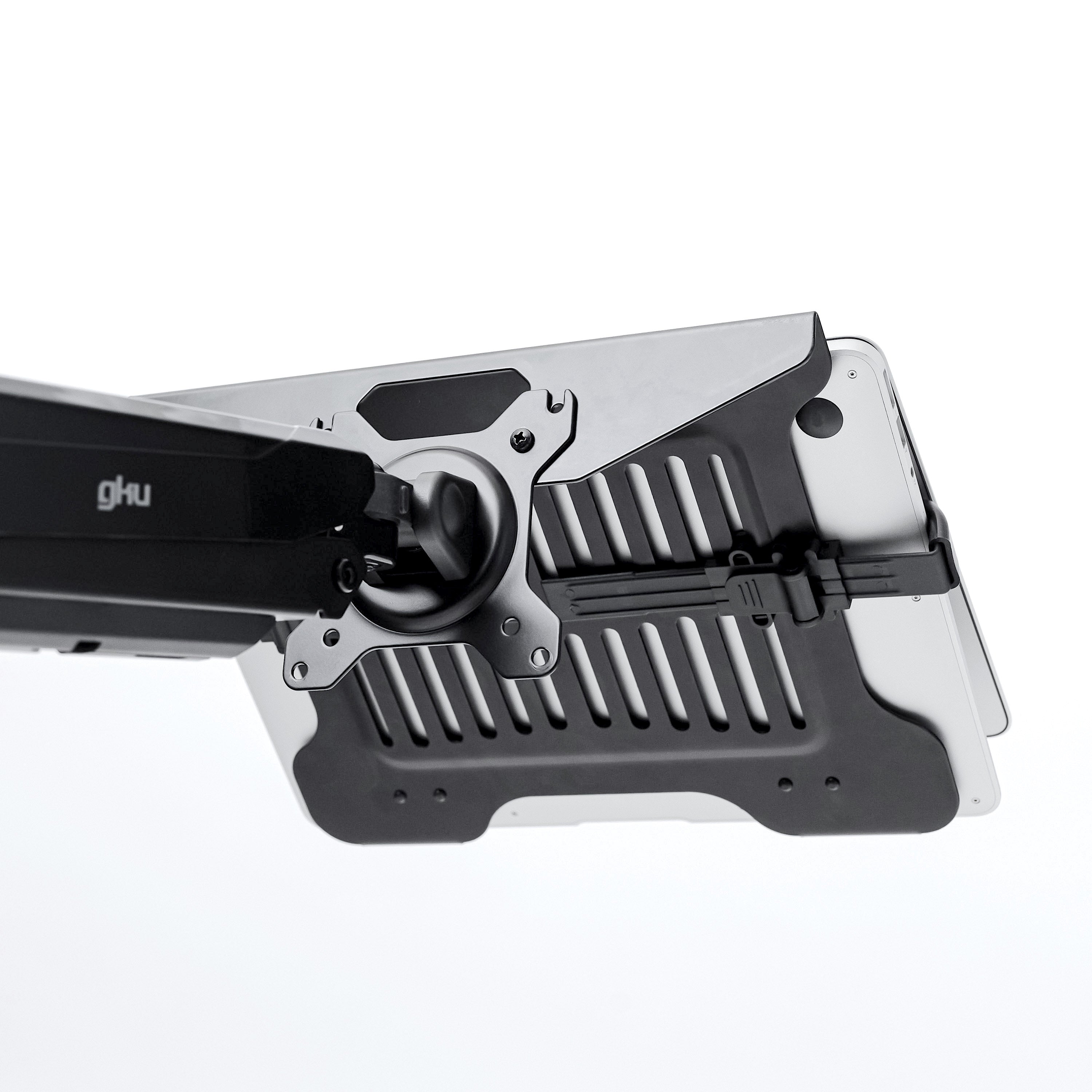 GKU Monitor Arm Laptop Holder Notebook Connector Mount black