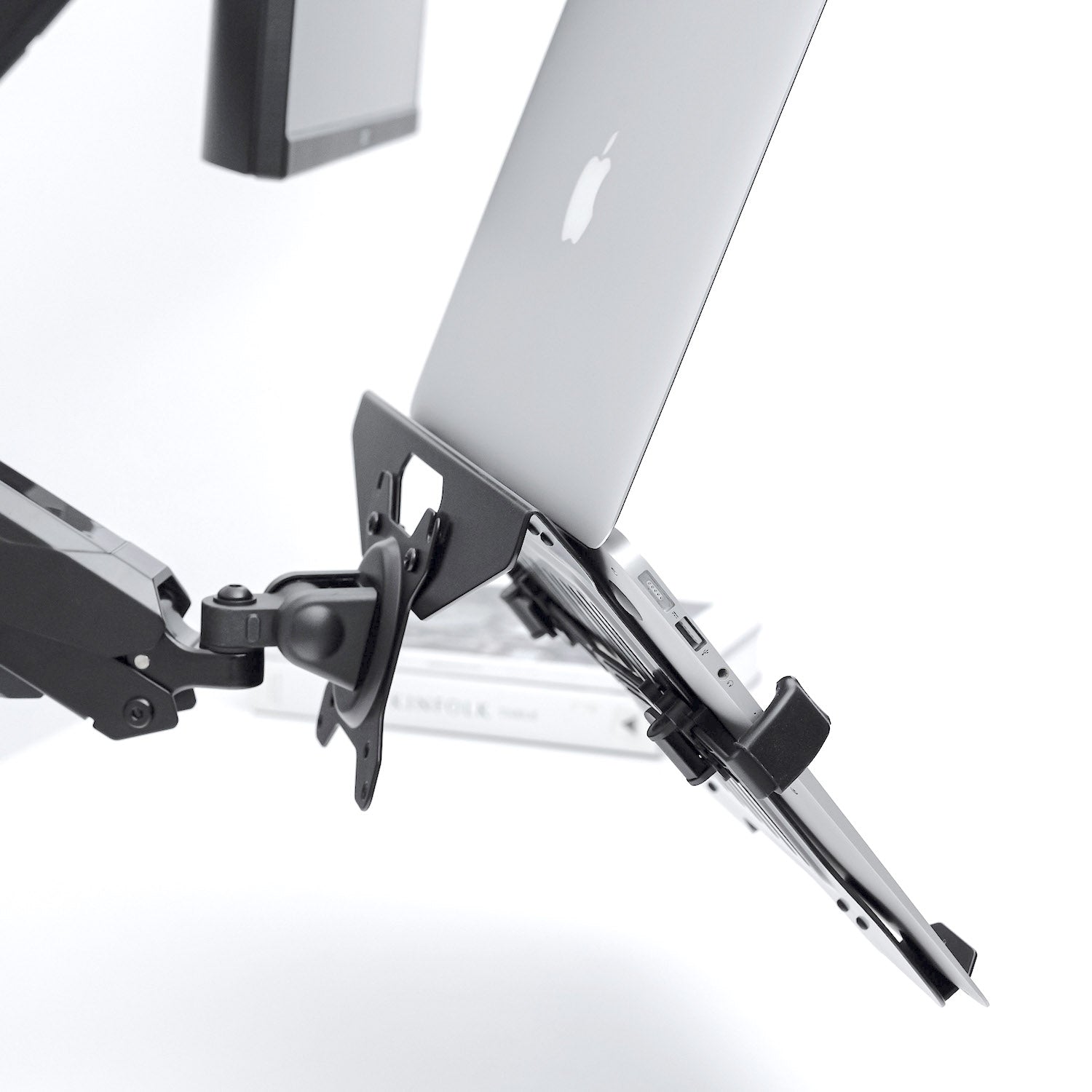 GKU Monitor Arm Laptop Holder Notebook Connector Mount black