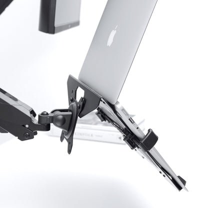 GKU Monitor Arm Laptop Holder Notebook Connector Mount black