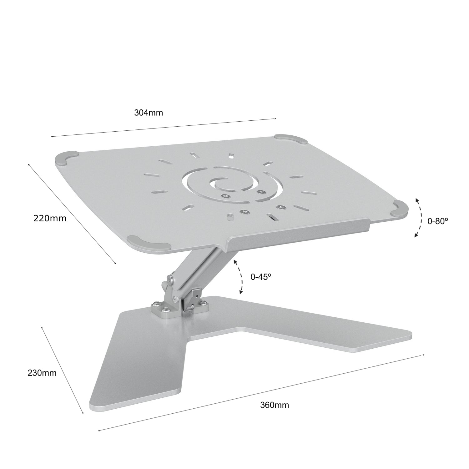 GKU Aluminum Laptop Stand Silver