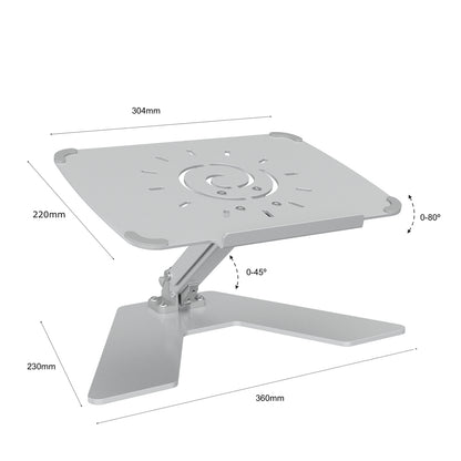 GKU Aluminum Laptop Stand Silver