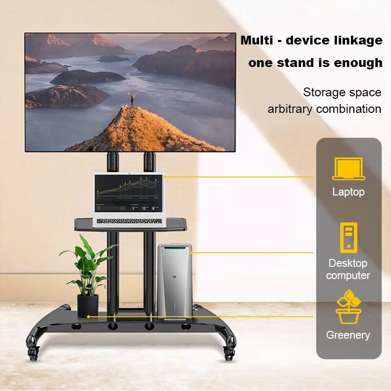 Steel TV Mobile Cart: AVA1500-60-1P Black