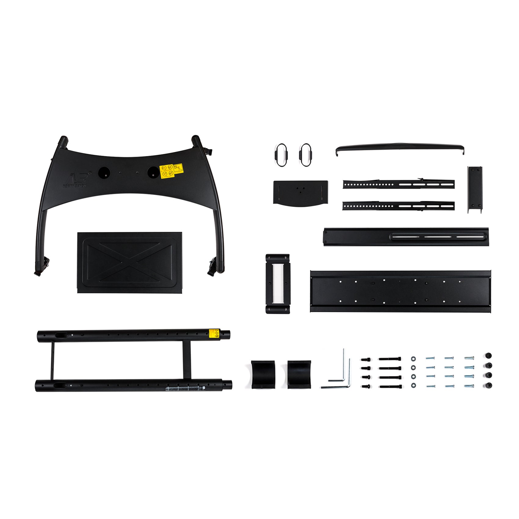 NB Heavy Duty Mobile TV Cart Mount Bracket  AVA1800-70-1P - 90kg capacity- Black Steel 55-80inch