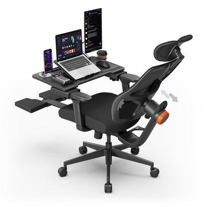 NEWTRAL Pro Laptop Table for Chair – Black | Adjustable Ergonomic Laptop Desk with Detachable Legs, Cup Holder & Monitor Mount