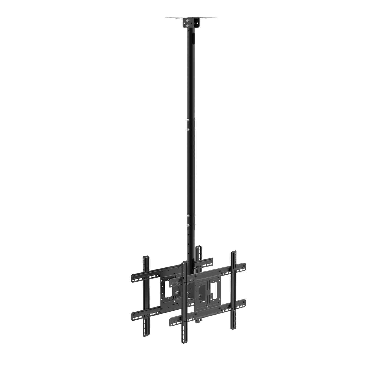 Dual TV Ceiling Mount Bracket Height Adjustable Tilt Swivel for 32"-57" TVs T590-15