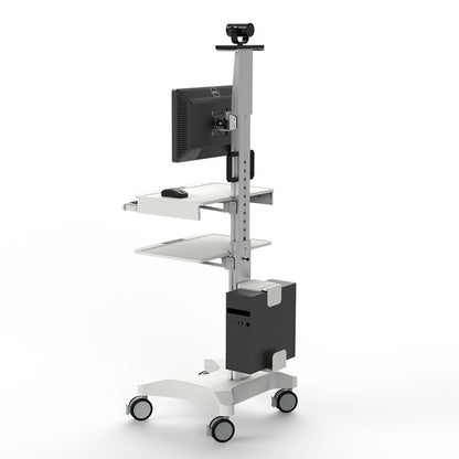 Clinic Mobile Computer Cpu Monitor Cart 1700mm