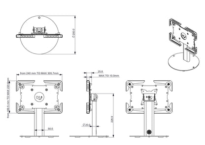 IPAD TABLET Securiy Stand Tilt Rotate