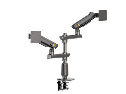 NB D9C Dual Monitor Mount Gas Spring Arm for 27-50" Screens | Height Adjustable, 360° Rotation