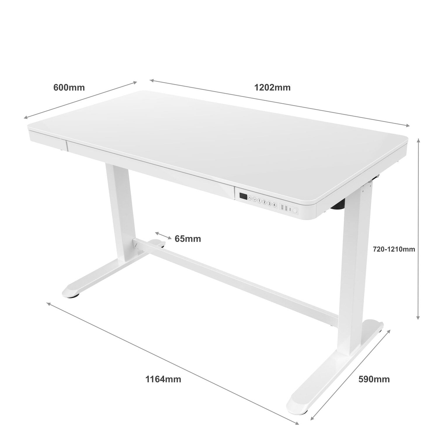 Standing Desk with drawer - GKU All in 1