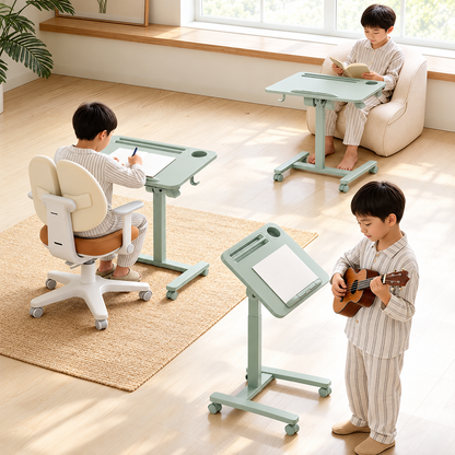 GKU Tiltable Height Adjustable Mobile Sit Stand Desk Wheely 700x500mm F047-FA122