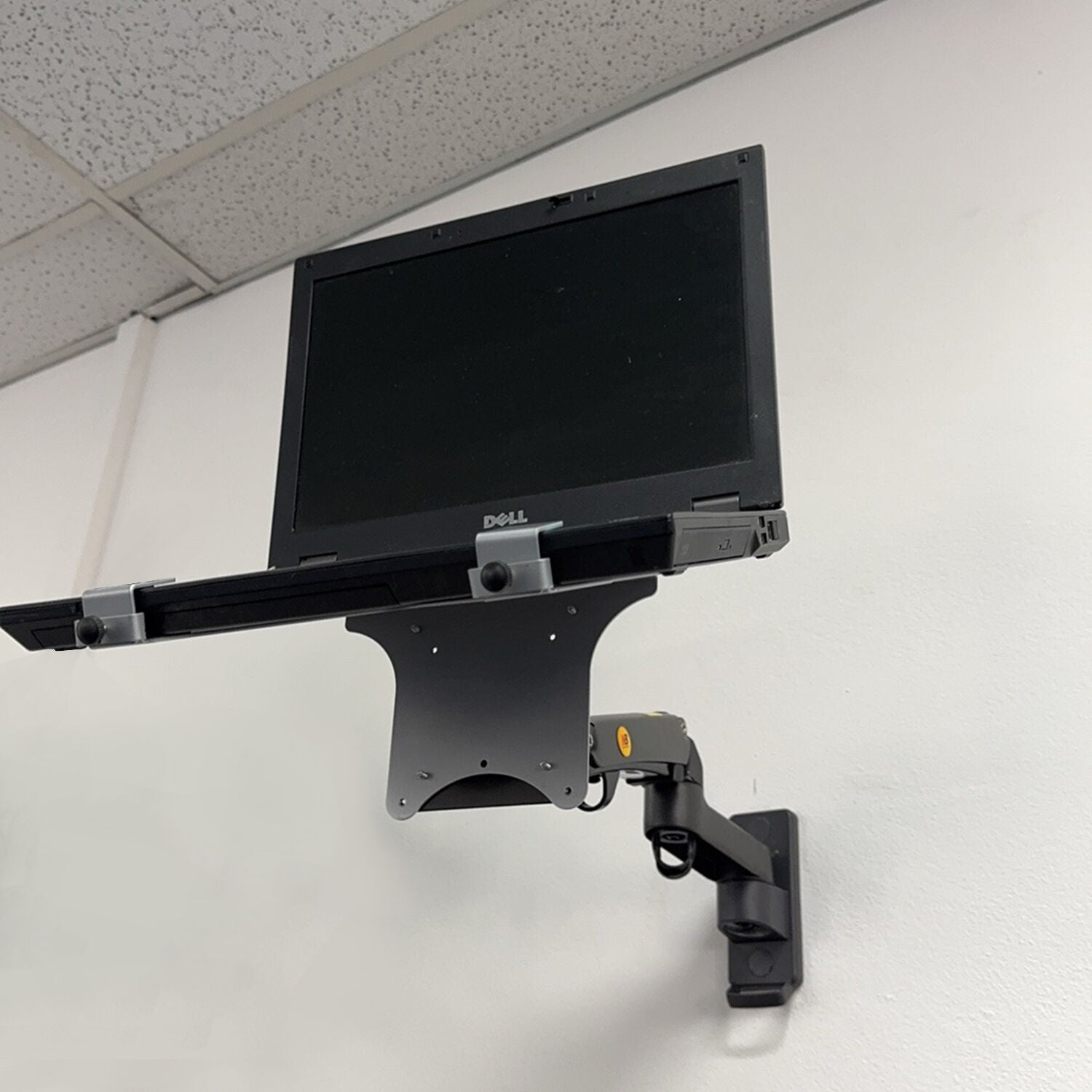 Laptop wall floating mount gas struct
