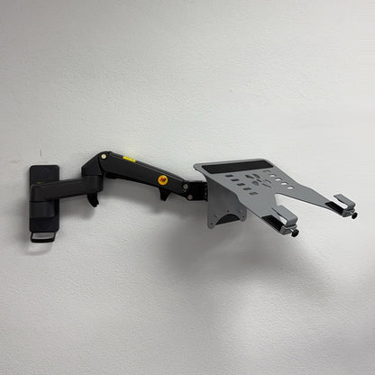Laptop wall floating mount gas struct