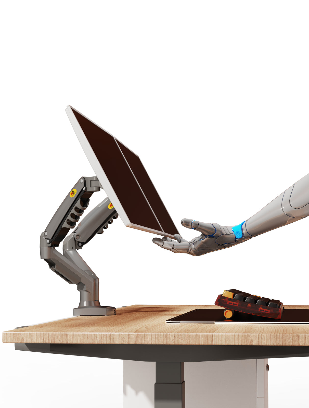 Dual Monitor Arm for 17-27" Screens Gas Spring Adjustment F160-G AU