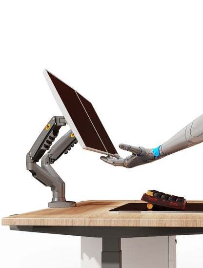 Dual Monitor Arm for 17-27" Screens Gas Spring Adjustment F160-G AU