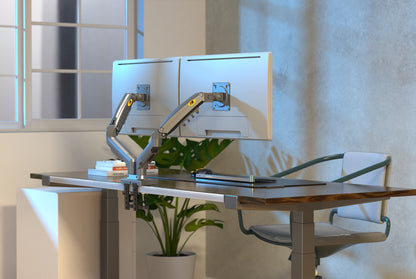 Dual Monitor Arm for 17-27" Screens Gas Spring Adjustment F160-G AU