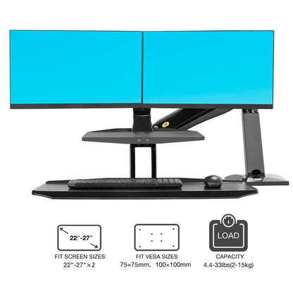 FC55-2 Dual Monitor Sit-Stand Arm Ergonomic Workspace Solution