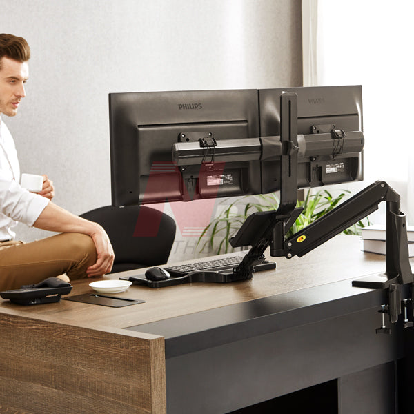 FC55-2 Dual Monitor Sit-Stand Arm Ergonomic Workspace Solution