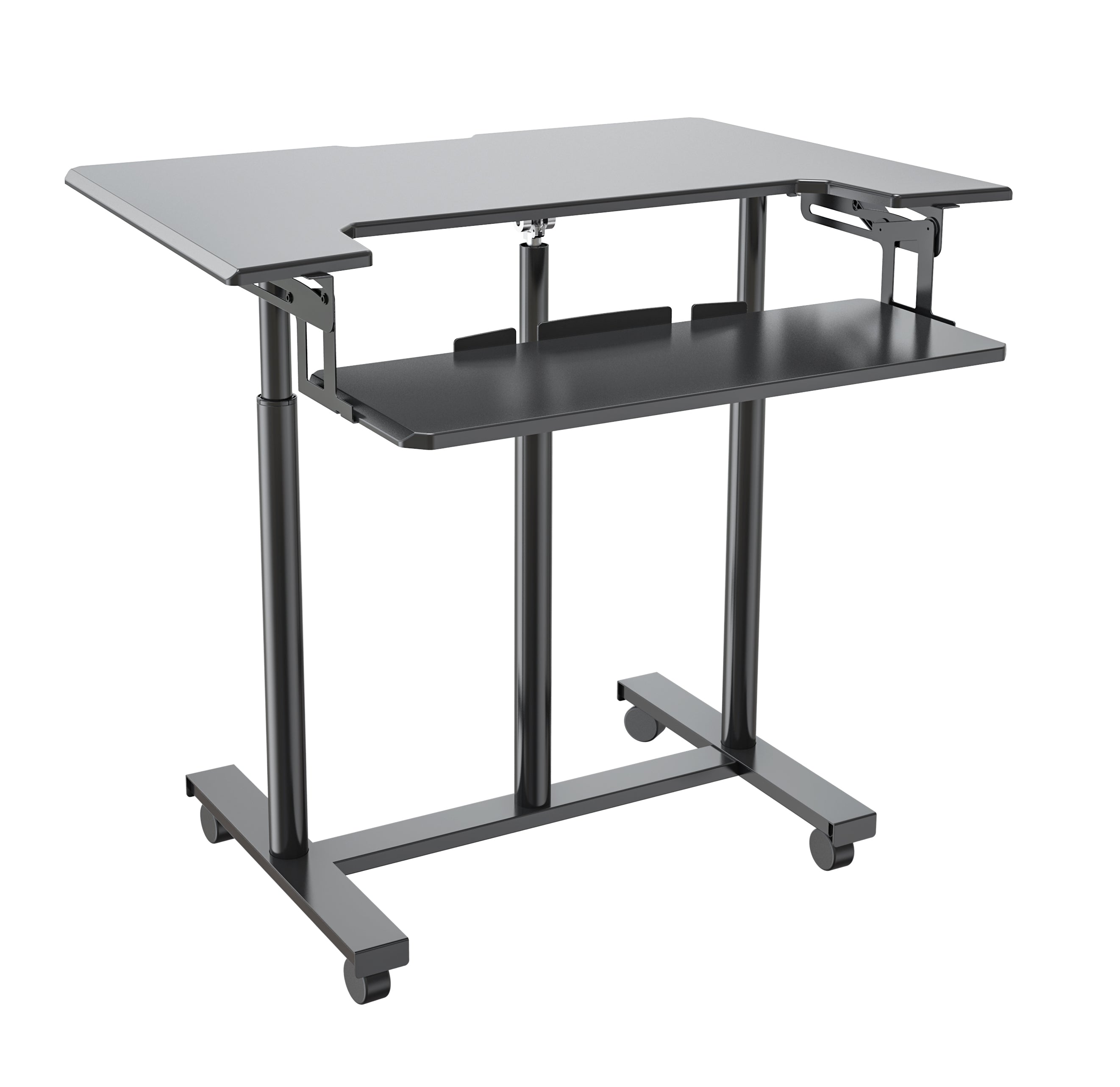 Mobile WHEELY Sit Stand Desk 899X564MM FDS301