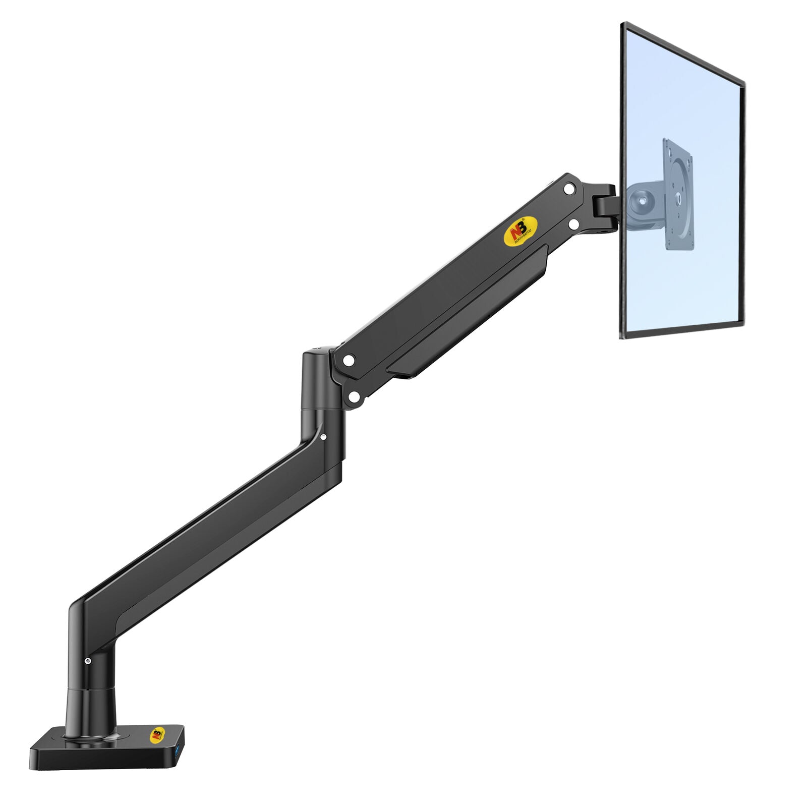 Full Motion Gas Swivel Mount for 22”-40” Monitors