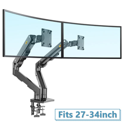 NEW North Bayou G55 16kg Load per arm Dual Monitor Spring Balanced HD 5-16kg per arm for monitors Full Motion Black