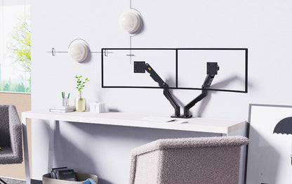 NEW North Bayou G55 16kg Load per arm Dual Monitor Spring Balanced HD 5-16kg per arm for monitors Full Motion Black
