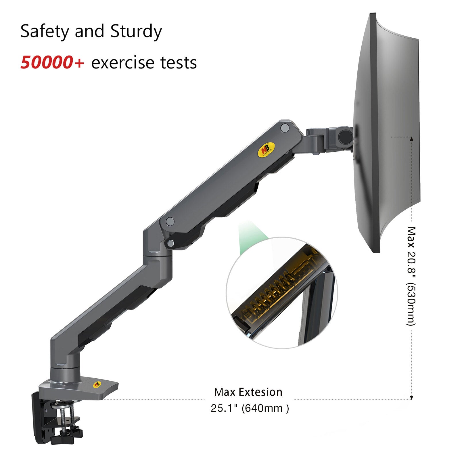 Curved Screen Monitor Mount HD G60-G North Bayou for large screens up to 16kg