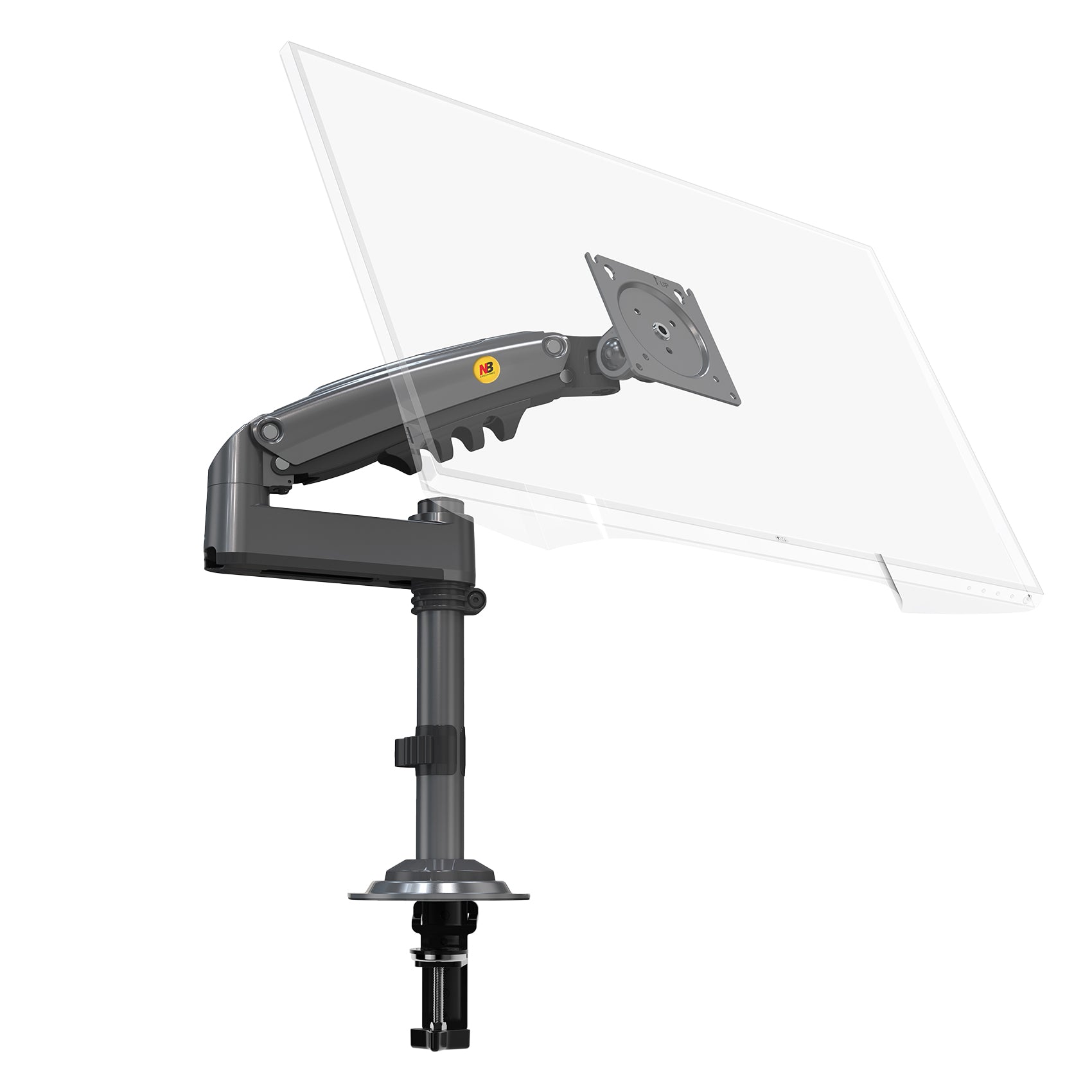 NB Desktop Monitor Pole Mount Gas Strut Arm 17"-30" up to 9 kg H100