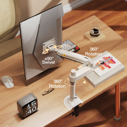 NB Desktop Monitor Pole Mount Gas Strut Arm 17"-30" up to 9 kg H100