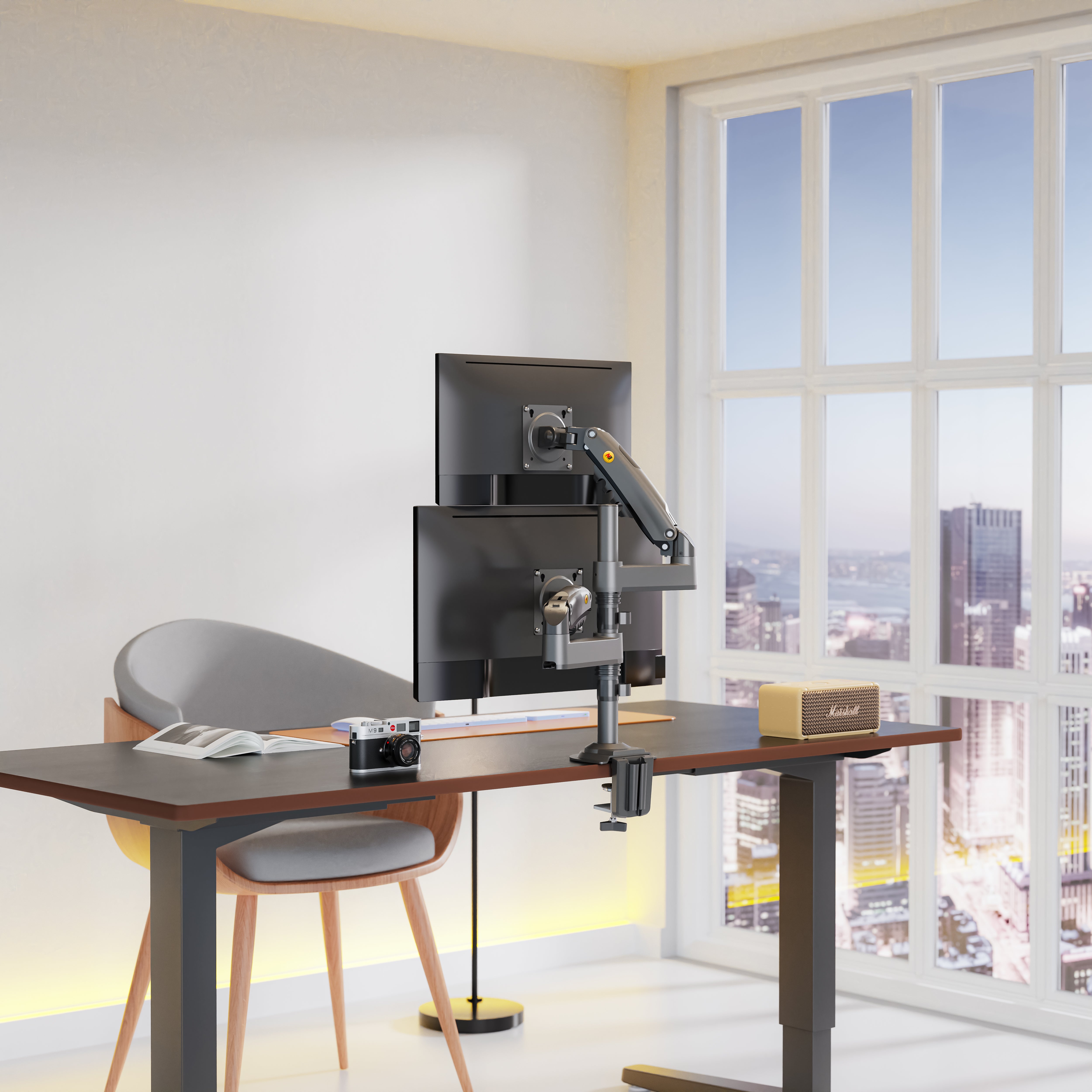 Dual Monitor Arm Ergonomic for Desktops VESA Mount NB-H180