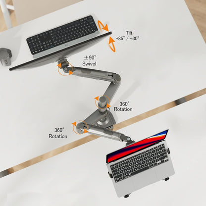 Dual Monitor Arm Ergonomic for Desktops VESA Mount NB-H180