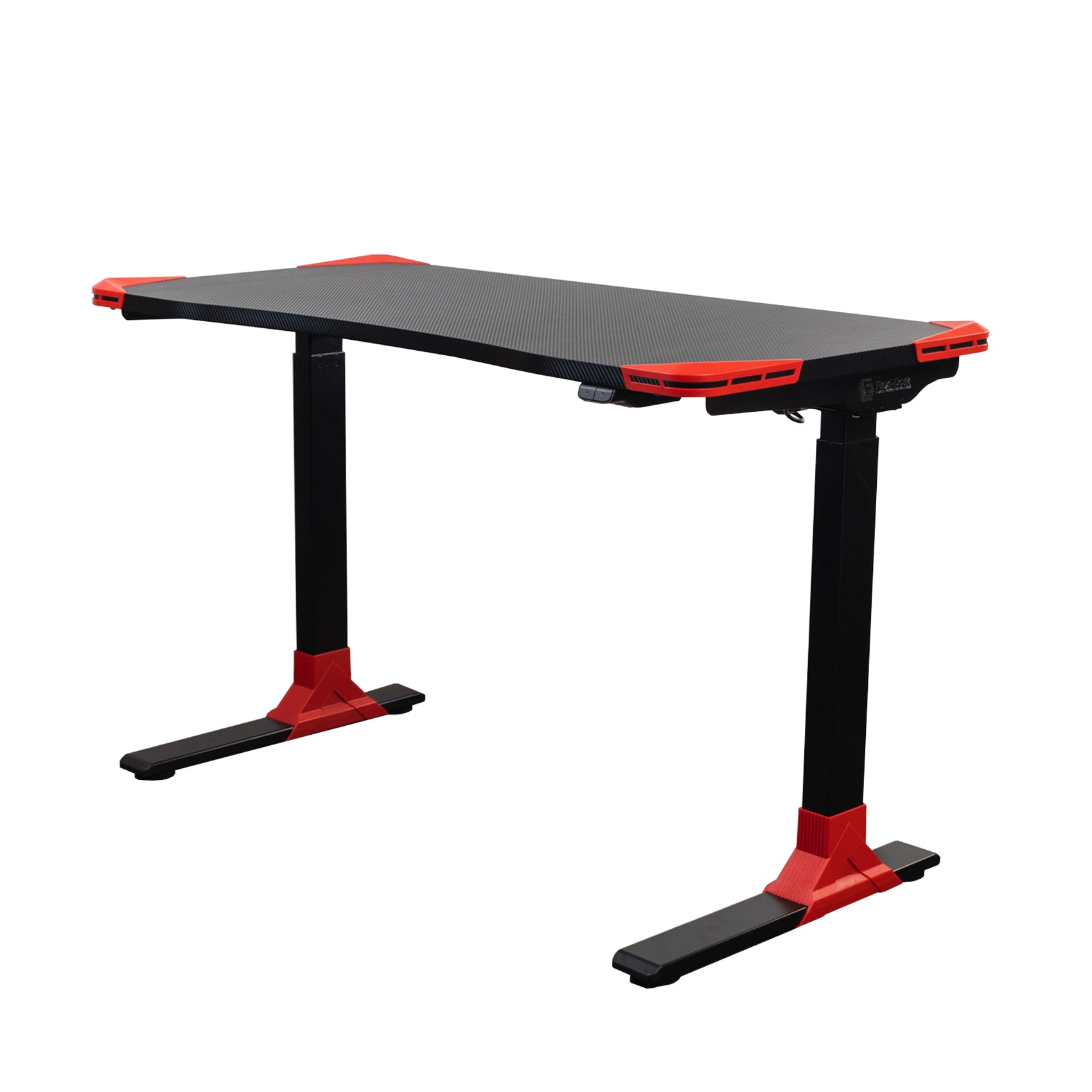 CLEARANCE Flexi-Desk Carbon Fibre finish Electric Sit/Stand Gaming Desk