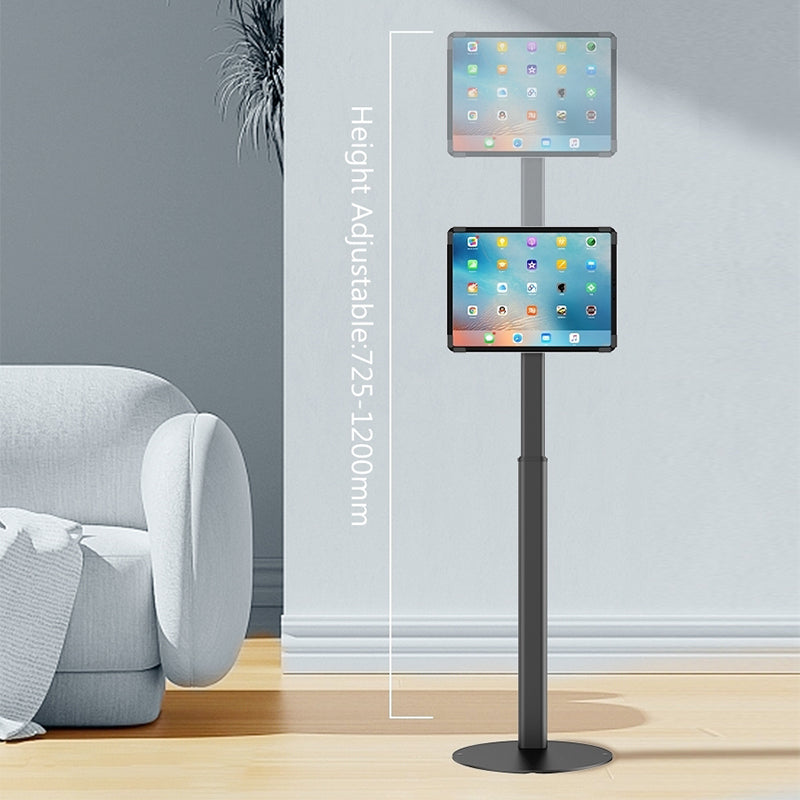 Mountech IPAD TABLET Security Floor Stand Tilt Rotate 70-120CM HEIGHT ipa7