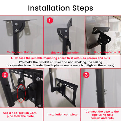 Heavy duty 3-4 screens ceiling mount menu board