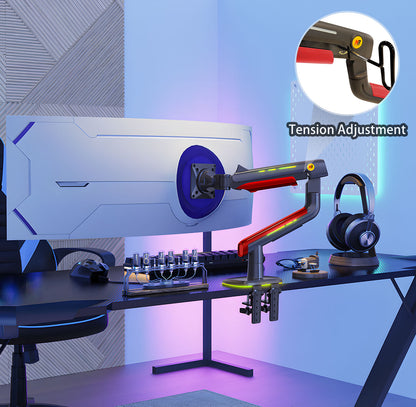 RGB LIGHT Gaming Monitor Arm for Flat/Ultrawide/Curved Mount L50
