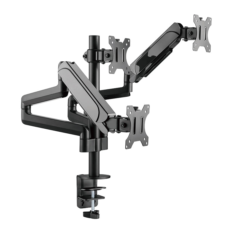 Pole Mounted Gas Spring Monitor Arms 3 Screens