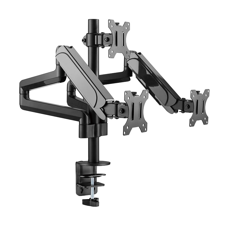 Pole Mounted Gas Spring Monitor Arms 3 Screens