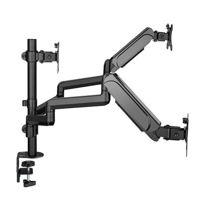 Pole Mounted Gas Spring Monitor Arms 3 Screens