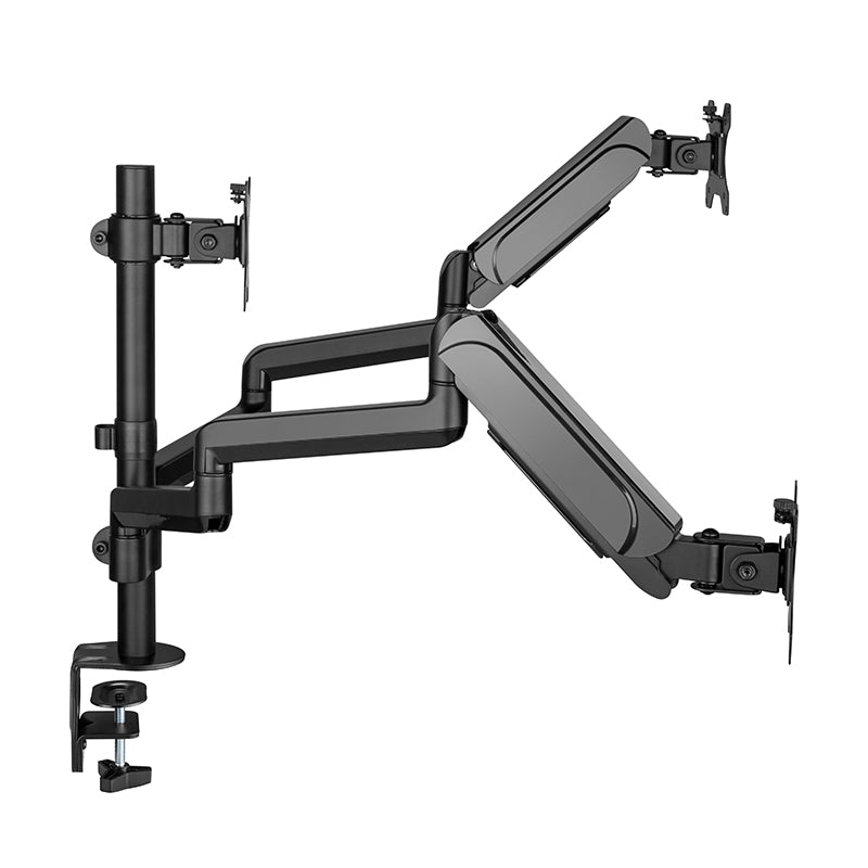 Pole Mounted Gas Spring Monitor Arms 3 Screens