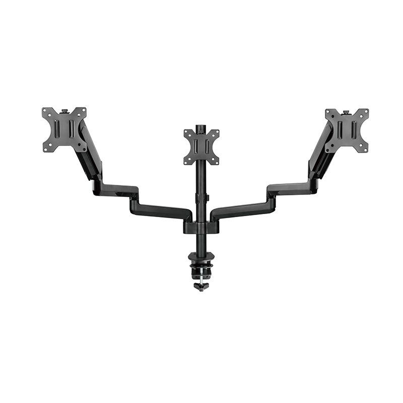 Pole Mounted Gas Spring Monitor Arms 3 Screens